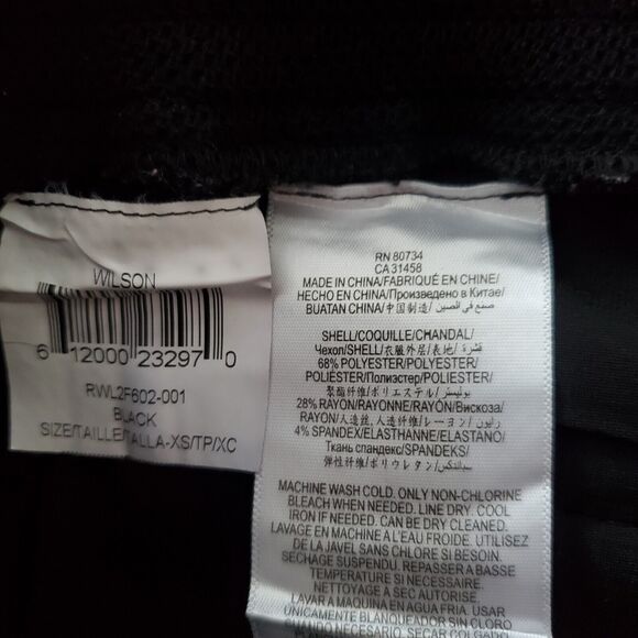 BCBGMaxAzria Pants XS Black Pique Knit Pull On Slim Straight Business Casual - Picture 11 of 11